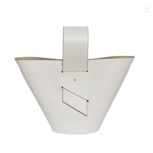 Carolina Santo Domingo AMPHORA BAG, leather, off white, Made in Italy